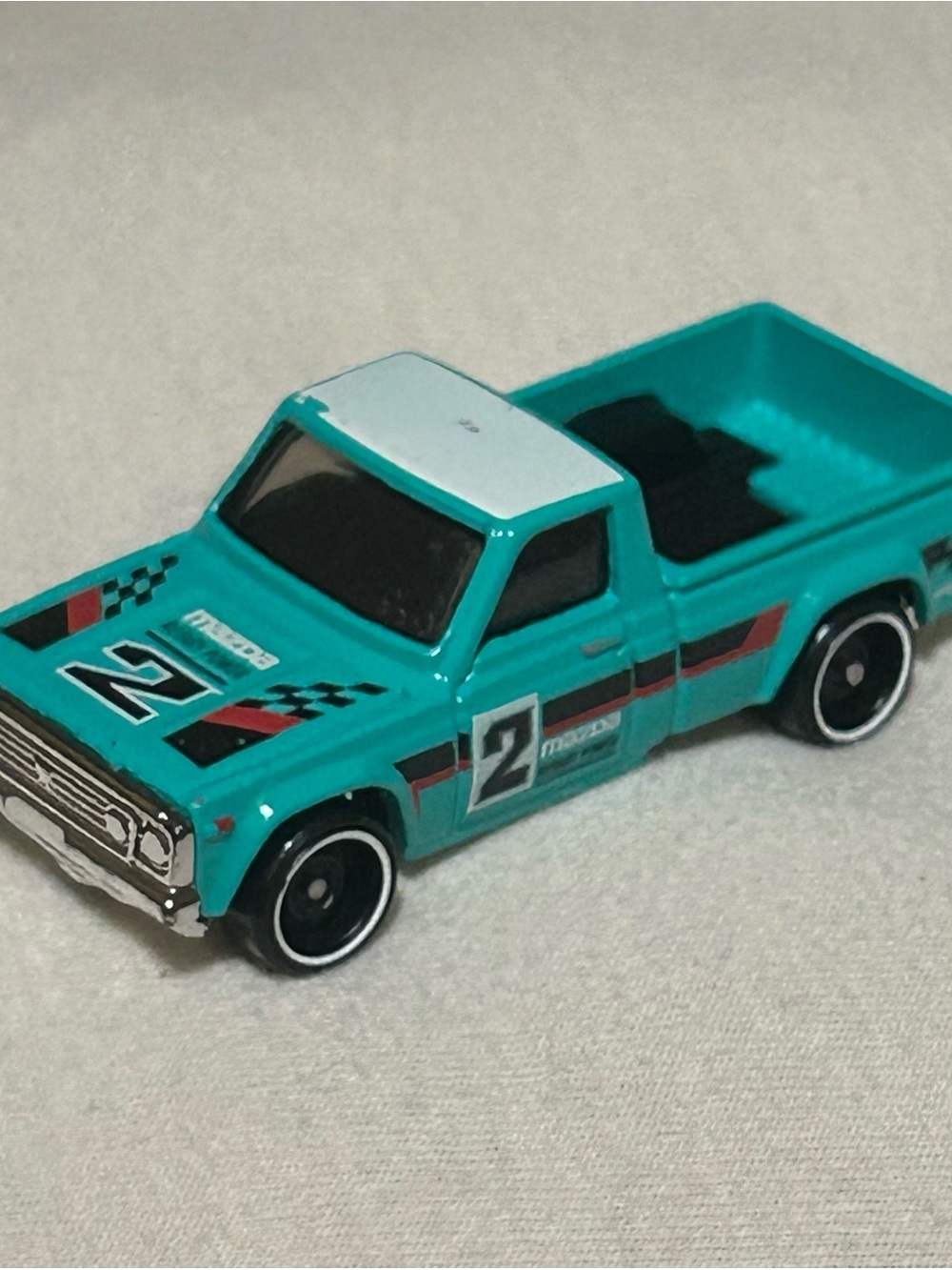 Loose Hot Wheels Mazda REPU Teal Blue Rotary Power 1/64 Diecast Truck